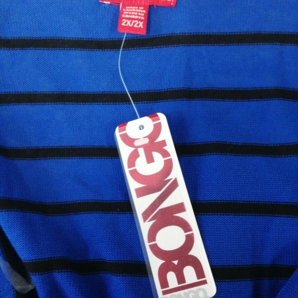 Bongo women's Junior Plus 2X Blue Black Striped - Picture 6 of 7